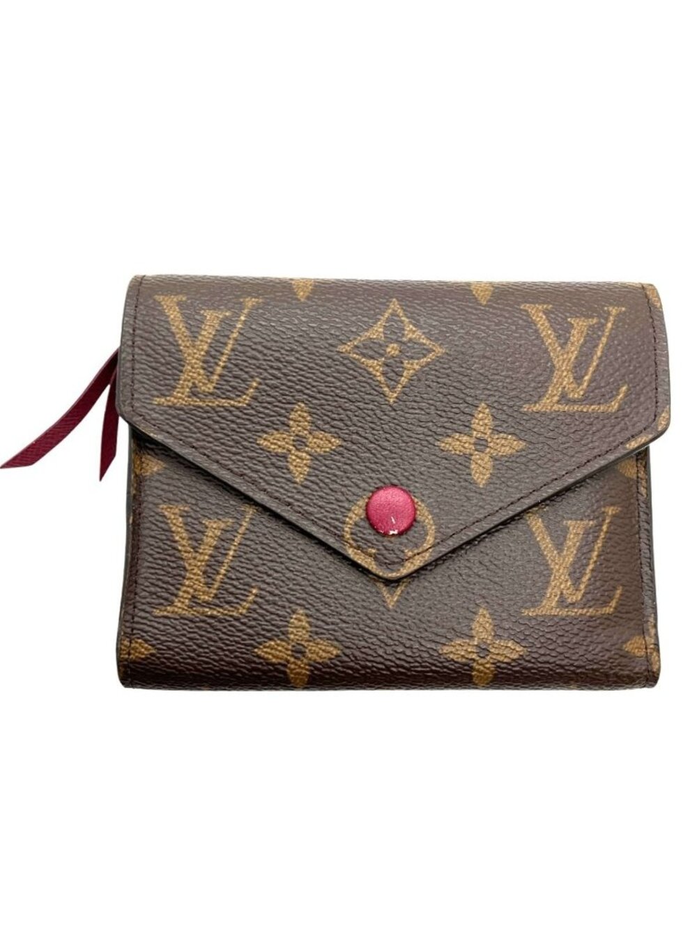 Louis Vuitton Fuchsia Portefeuille Victorine Monogram Trifold Wallet Canvas